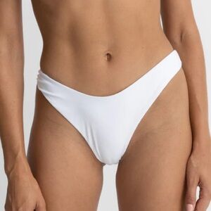 NWT!! Rhythm. Classic hi cut White Women's Swimwear Bottom